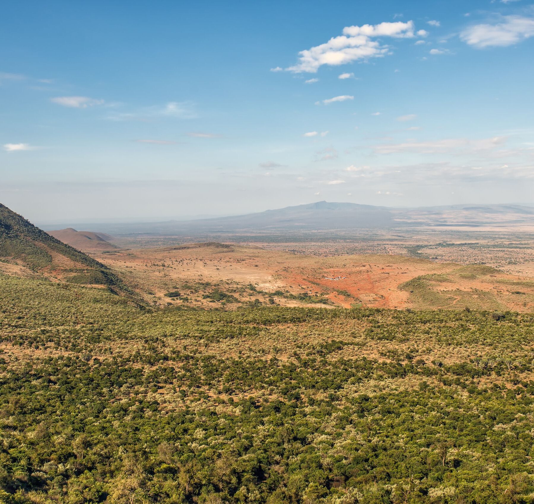 Utsikt över det afrikanska landskapet i Rift valley i Kenya