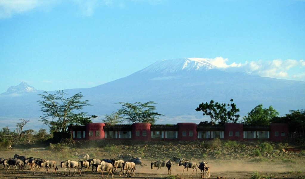 Vy från Amboseli nationalpark i Kenya
