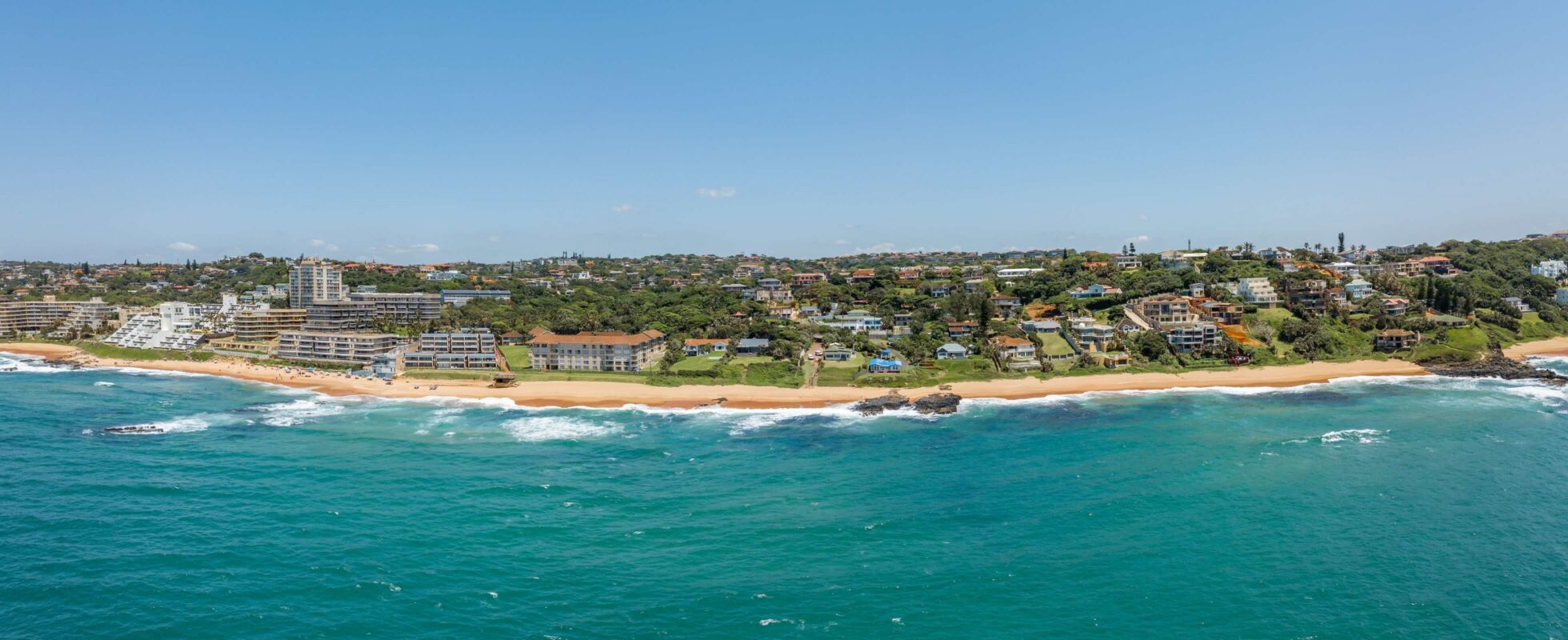 Utsikt över Ballito-bay från ovan