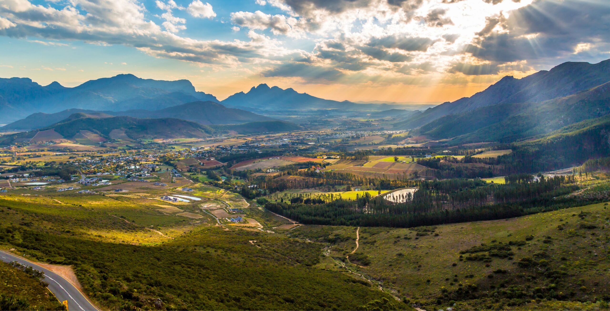 Bilfärd från Hermanus till Franschhoek
