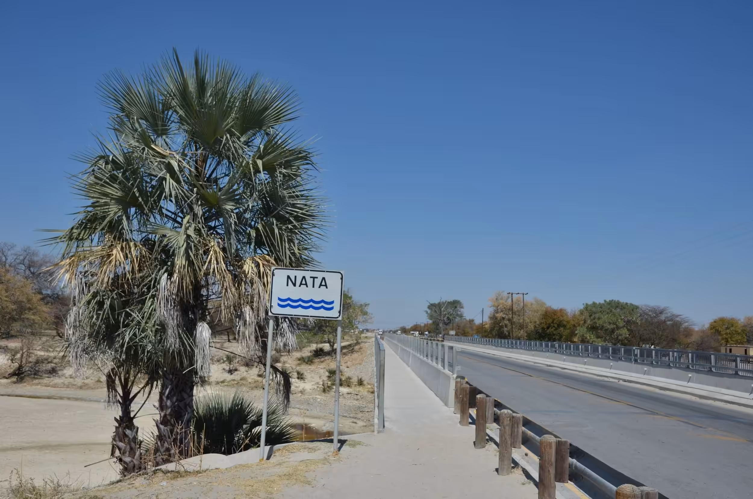 Kör från Boteti River till Nata