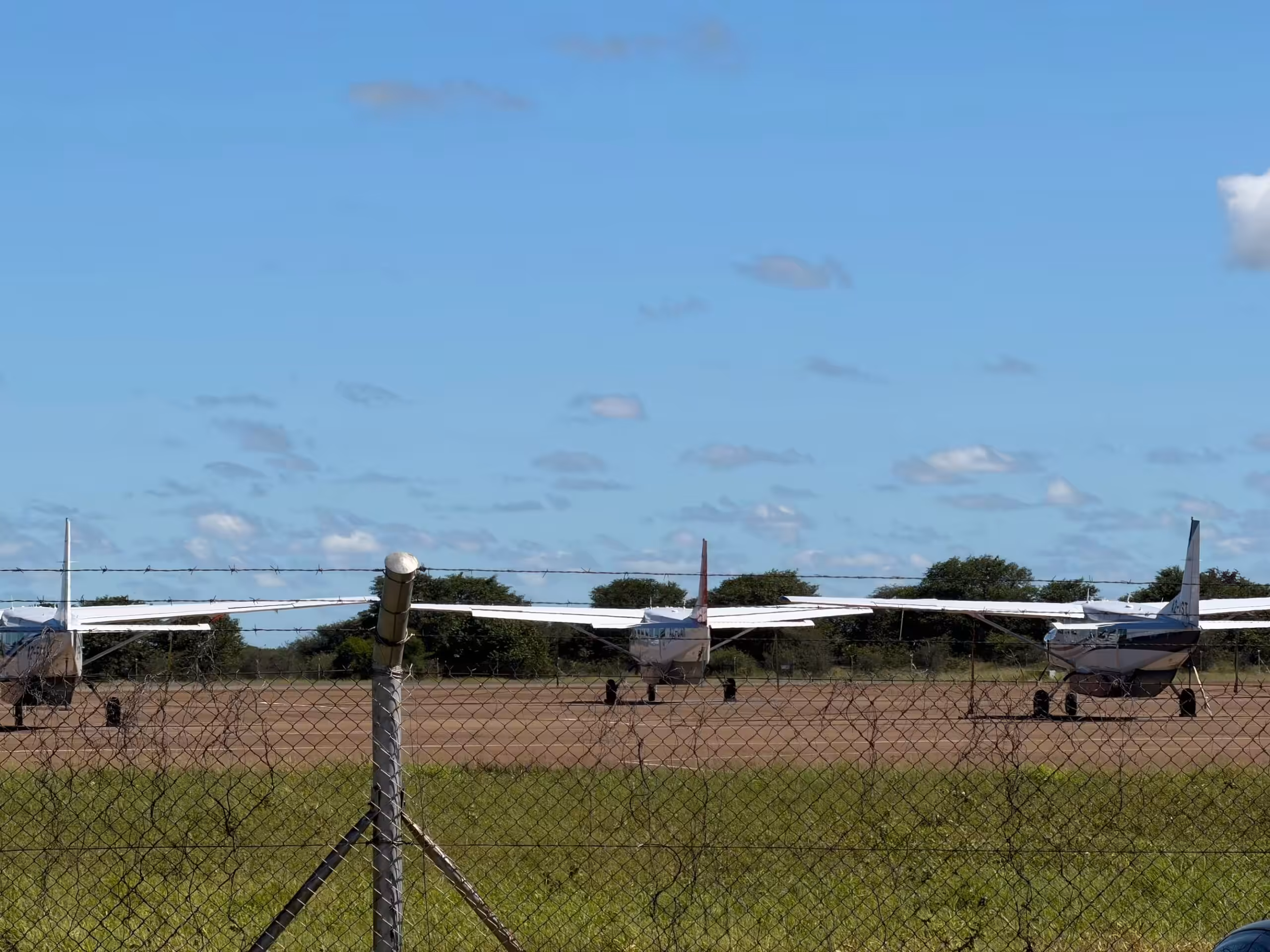 Flight from Moremi Game Reserve to Maun: Flyg från Moremi Game Reserve till Maun