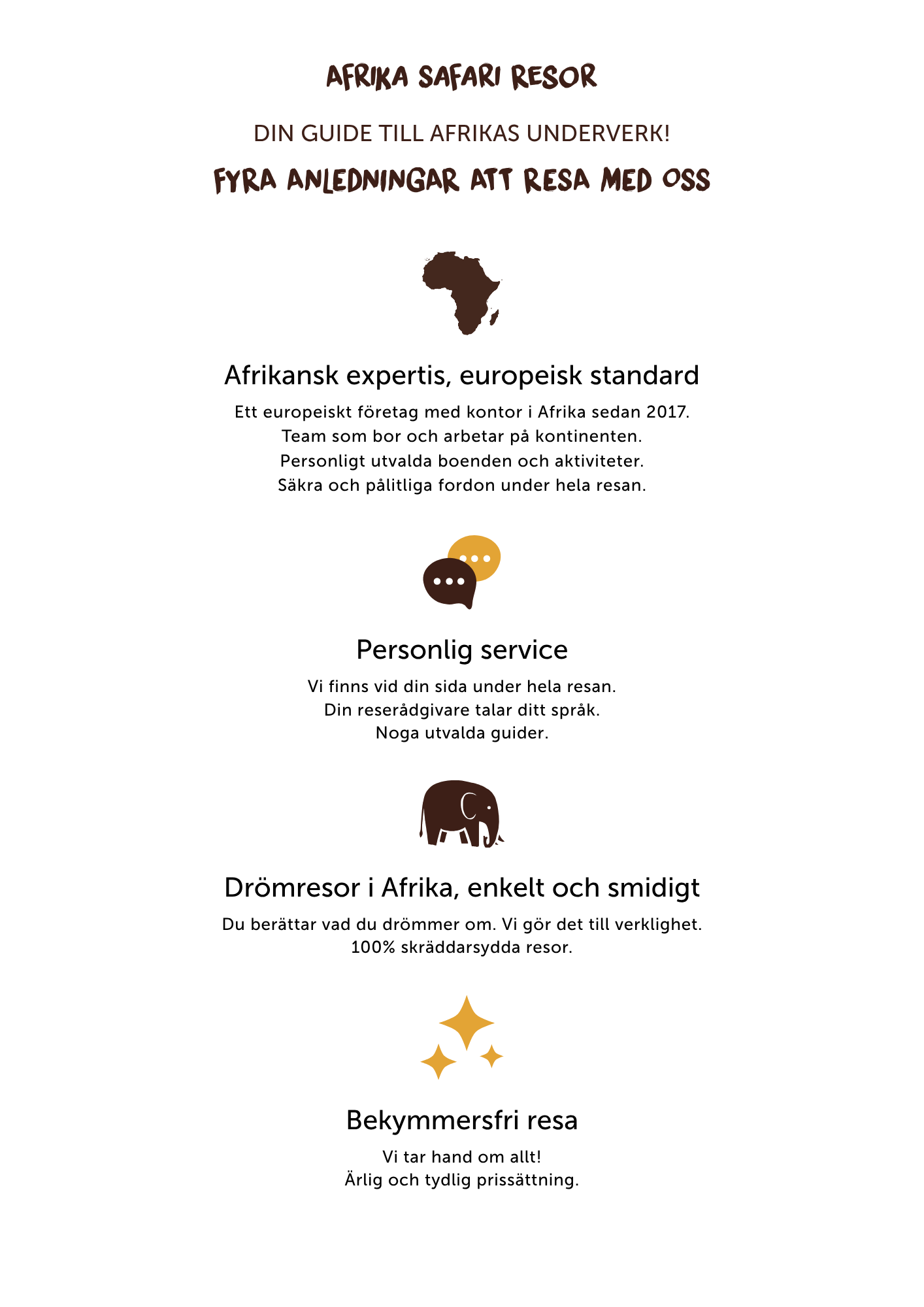 Fördelarna med att boka din resa med Afrika Safari Resor